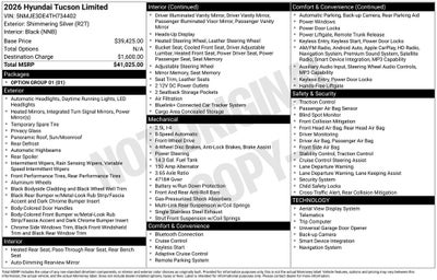 2026 Hyundai Tucson Limited