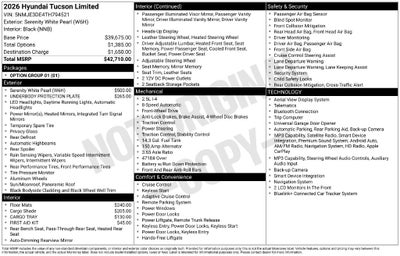 2026 Hyundai Tucson Limited