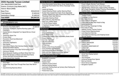 2026 Hyundai Tucson Limited