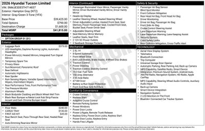 2026 Hyundai Tucson Limited