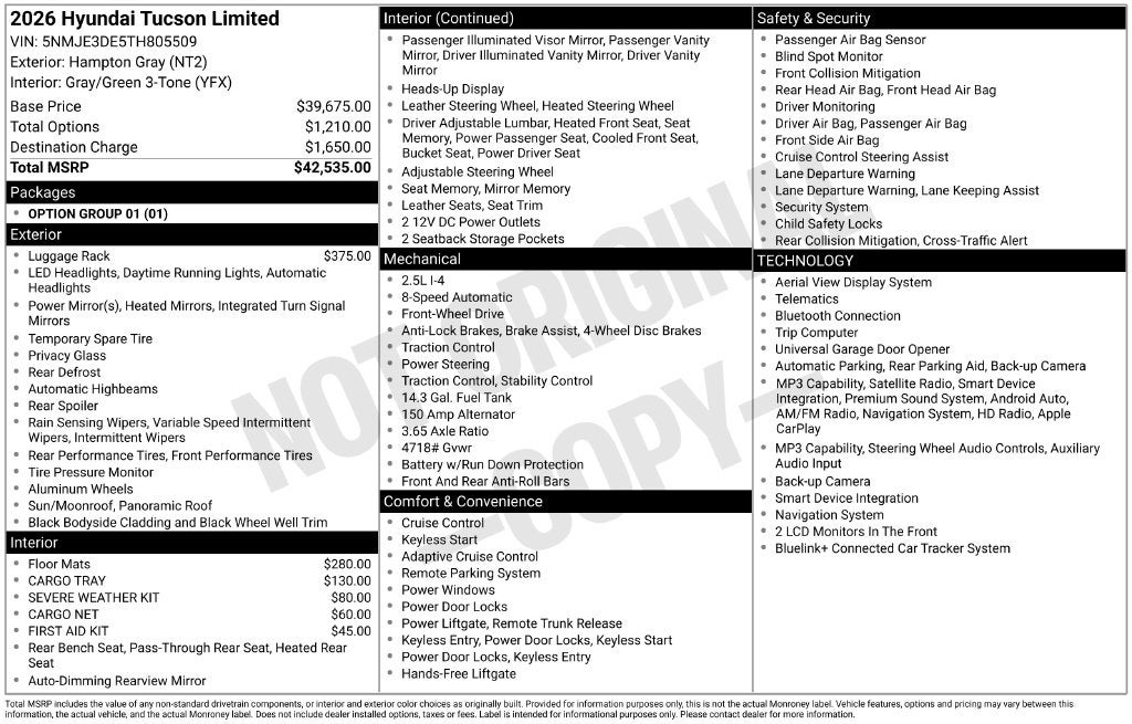 2026 Hyundai Tucson Limited