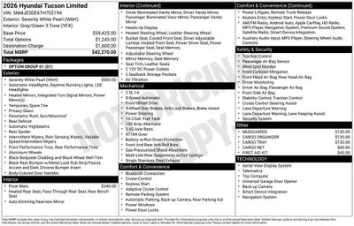 2026 Hyundai Tucson Limited