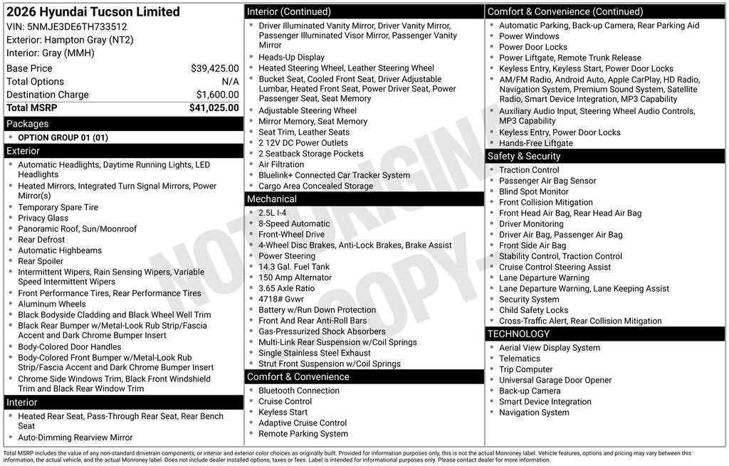2026 Hyundai Tucson Limited