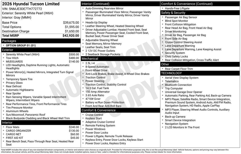 2026 Hyundai Tucson Limited