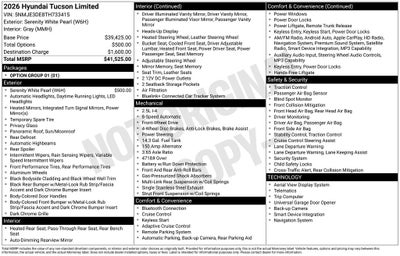 2026 Hyundai Tucson Limited