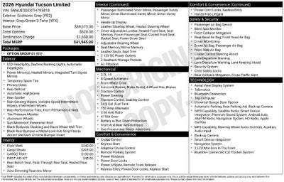 2026 Hyundai Tucson Limited