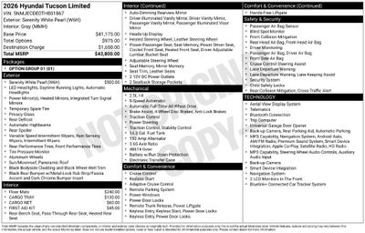 2026 Hyundai Tucson Limited