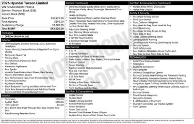 2026 Hyundai Tucson Limited