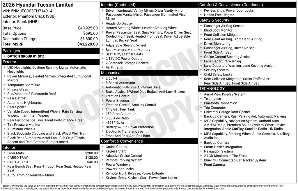 2026 Hyundai Tucson Limited