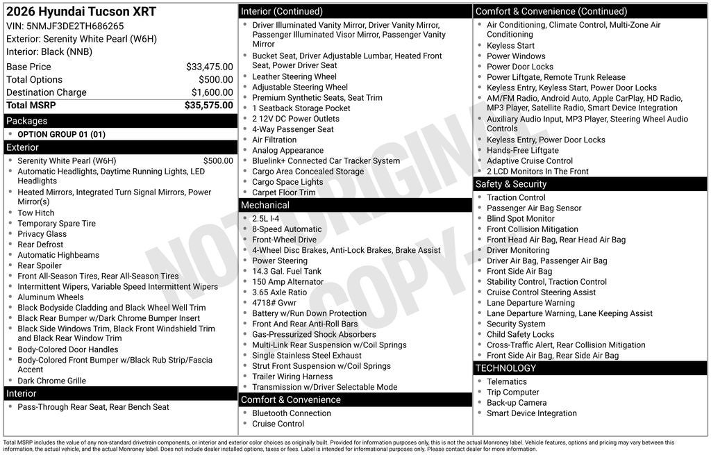 2026 Hyundai Tucson XRT
