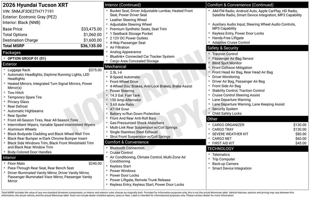 2026 Hyundai Tucson XRT