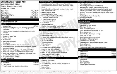 2026 Hyundai Tucson XRT