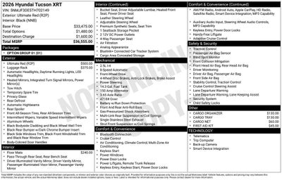 2026 Hyundai Tucson XRT