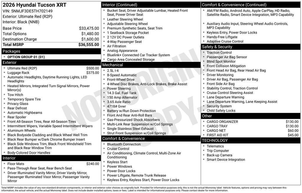 2026 Hyundai Tucson XRT