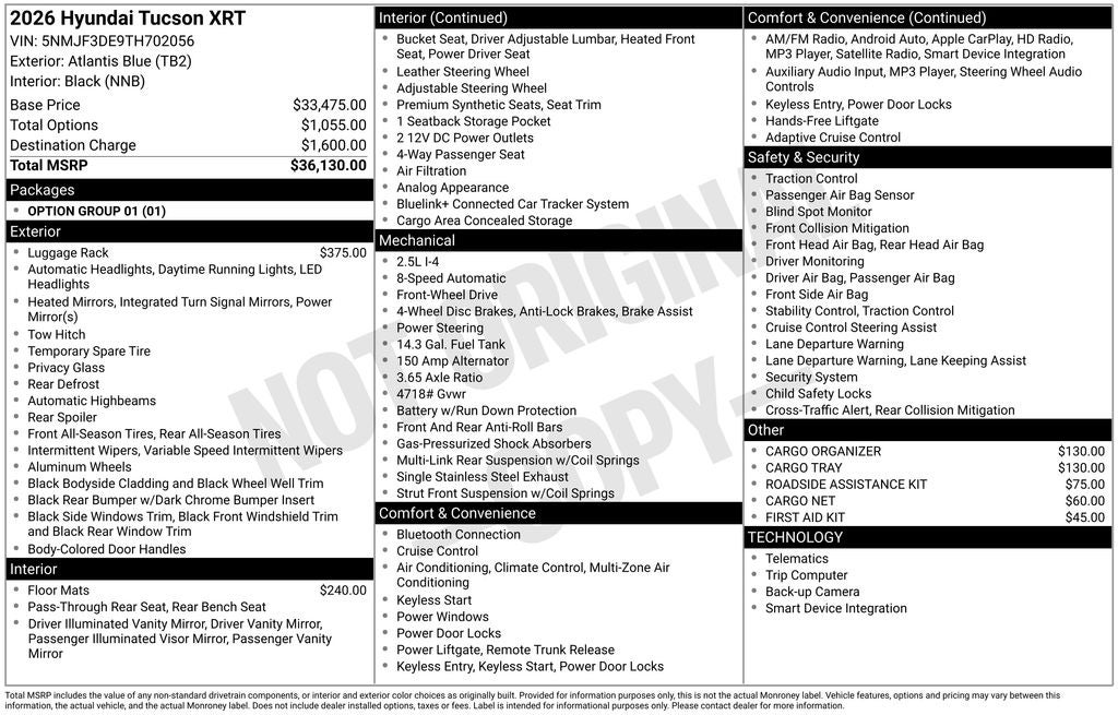 2026 Hyundai Tucson XRT