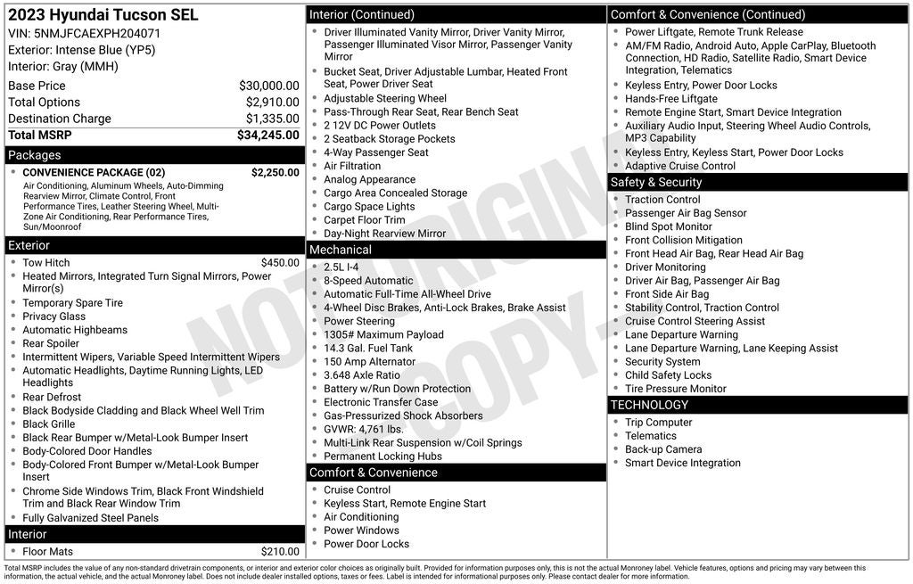 2023 Hyundai Tucson SEL
