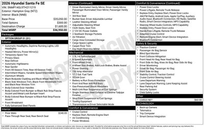 2026 Hyundai Santa Fe SE