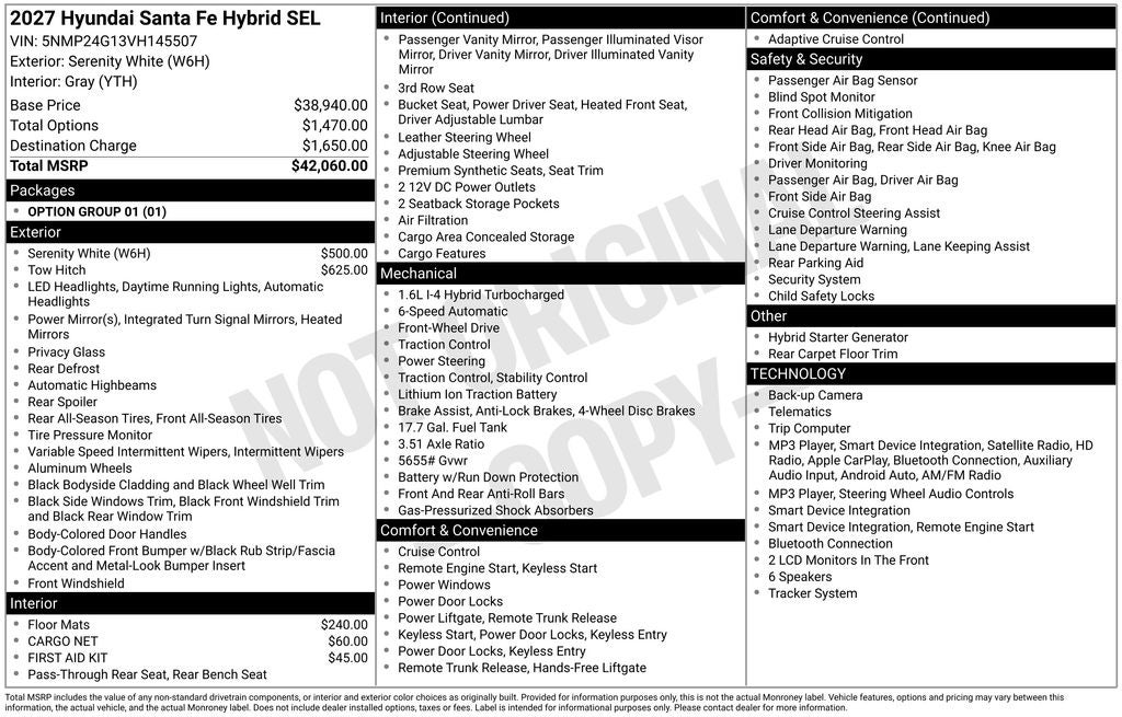 2027 Hyundai Santa Fe Hybrid SEL