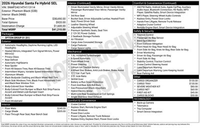 2026 Hyundai Santa Fe Hybrid SEL