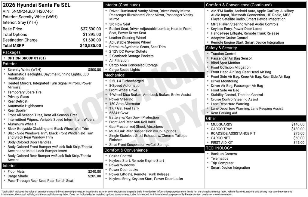 2026 Hyundai Santa Fe SEL