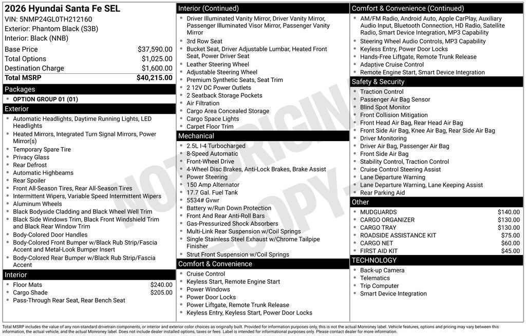 2026 Hyundai Santa Fe SEL