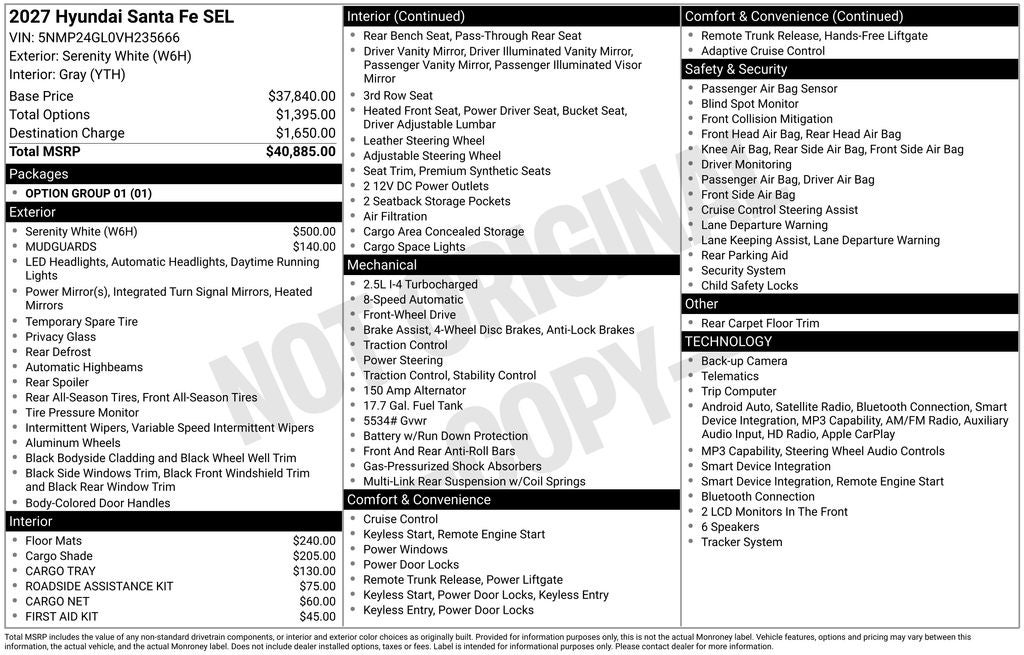 2027 Hyundai Santa Fe SEL