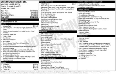 2026 Hyundai Santa Fe SEL