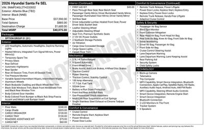2026 Hyundai Santa Fe SEL