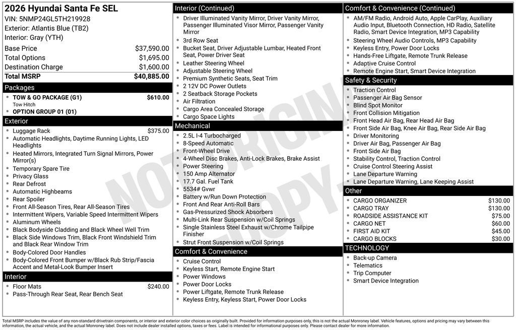 2026 Hyundai Santa Fe SEL