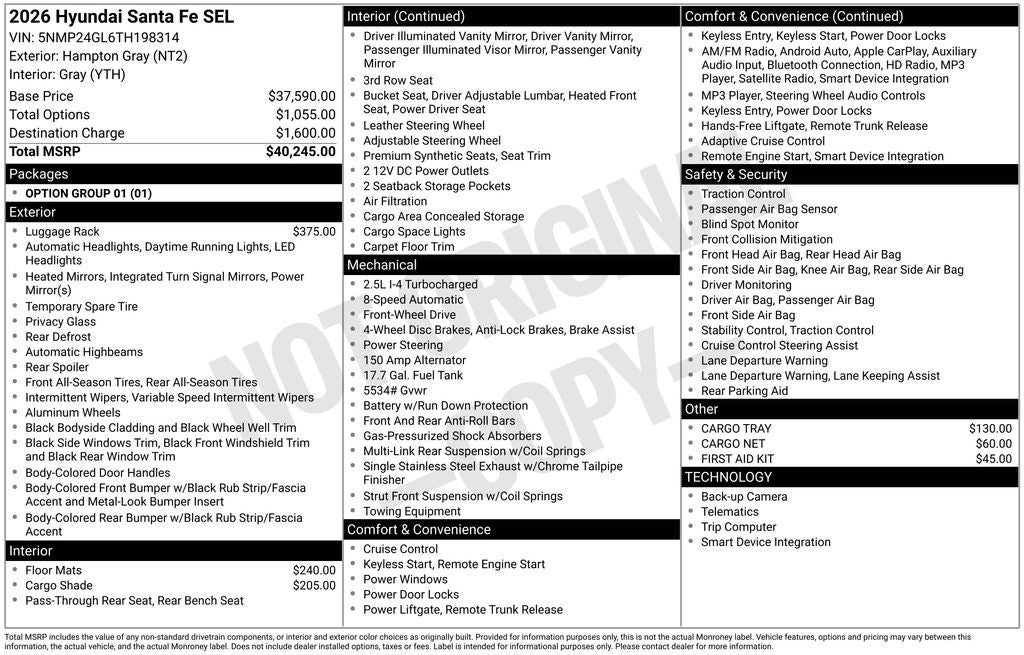 2026 Hyundai Santa Fe SEL