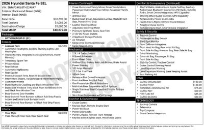 2026 Hyundai Santa Fe SEL