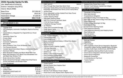 2026 Hyundai Santa Fe SEL