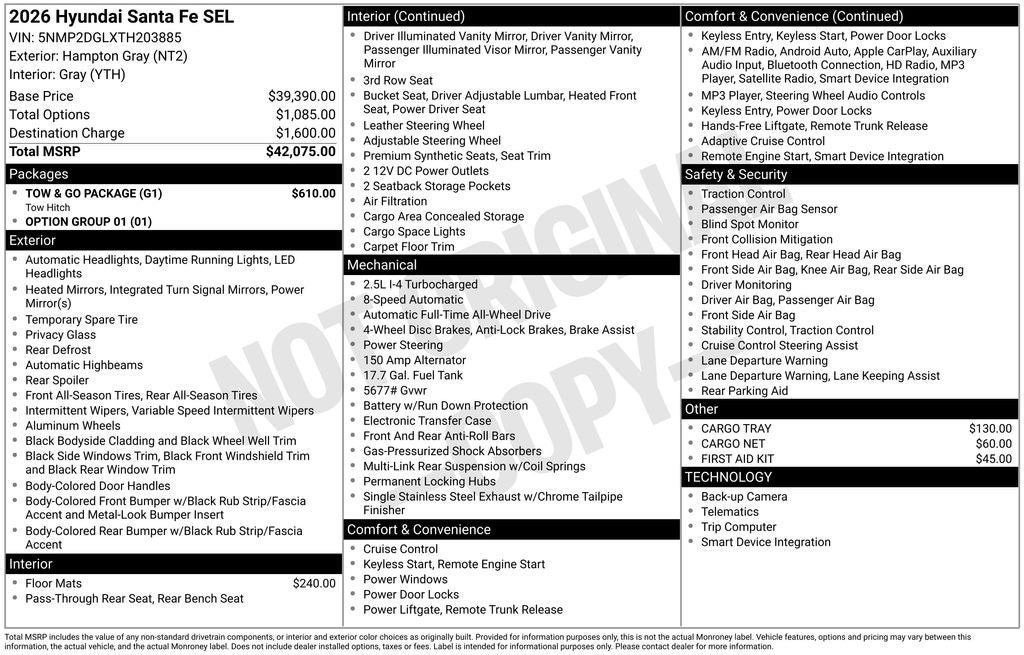 2026 Hyundai Santa Fe SEL