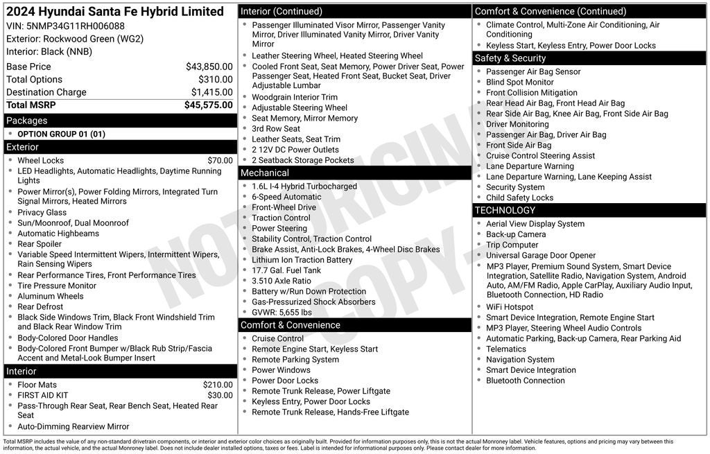 2024 Hyundai Santa Fe Hybrid Limited