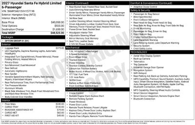 2027 Hyundai Santa Fe Hybrid Limited