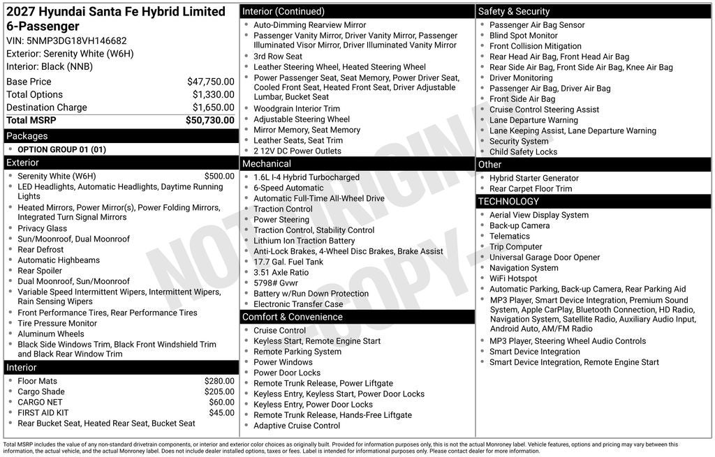2027 Hyundai Santa Fe Hybrid Limited