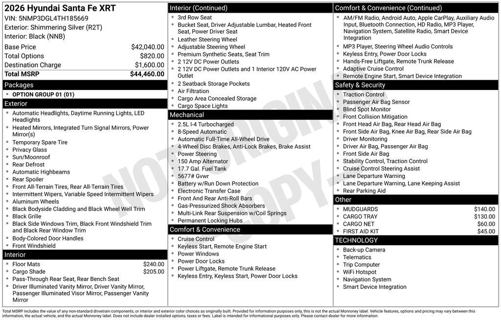 2026 Hyundai Santa Fe XRT