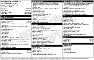 2026 Hyundai Santa Fe XRT