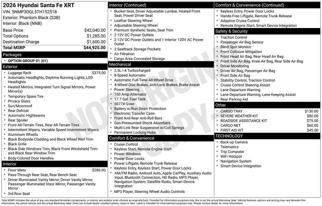 2026 Hyundai Santa Fe XRT
