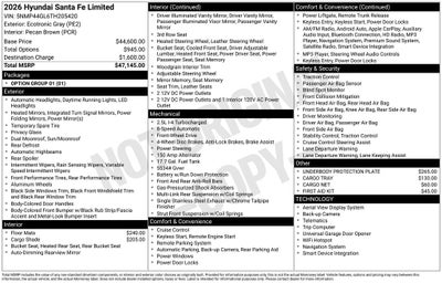 2026 Hyundai Santa Fe Limited