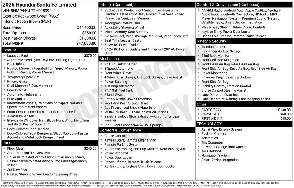 2026 Hyundai Santa Fe Limited