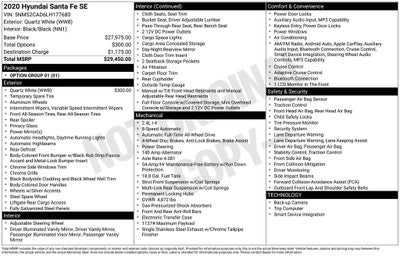 2020 Hyundai Santa Fe SE