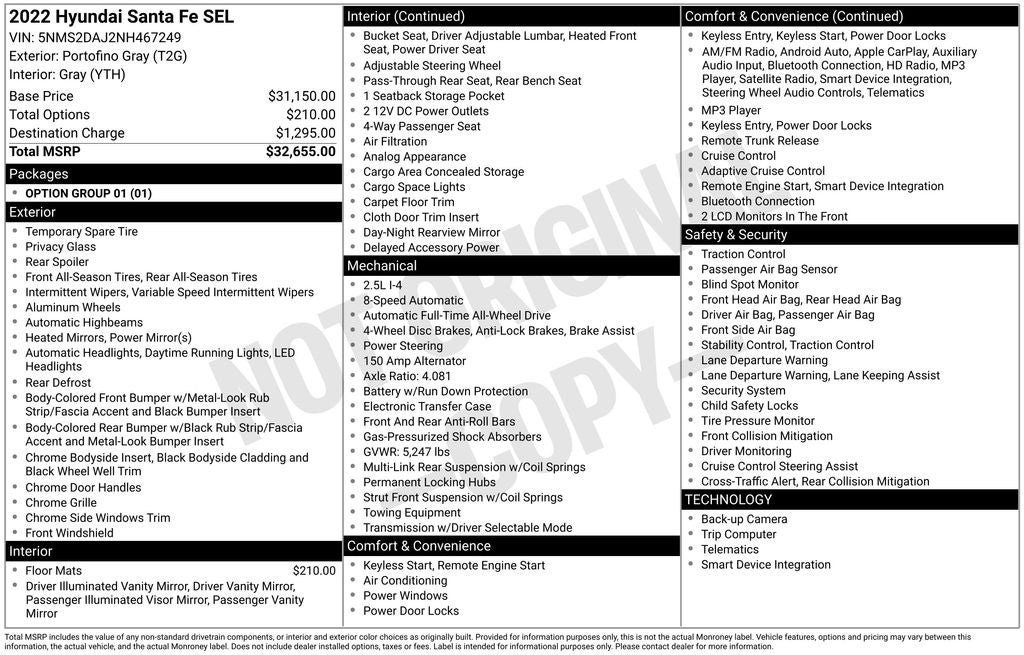 2022 Hyundai Santa Fe SEL