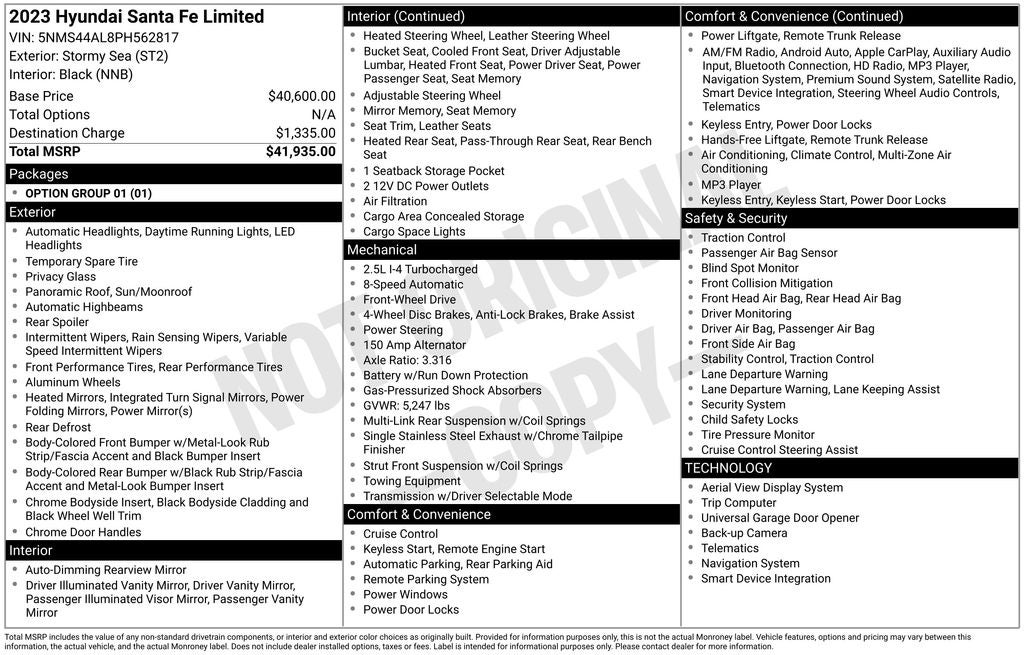 2023 Hyundai Santa Fe Limited