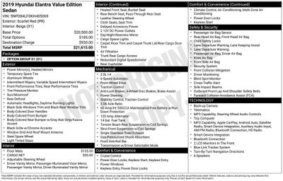 2019 Hyundai Elantra Value Edition