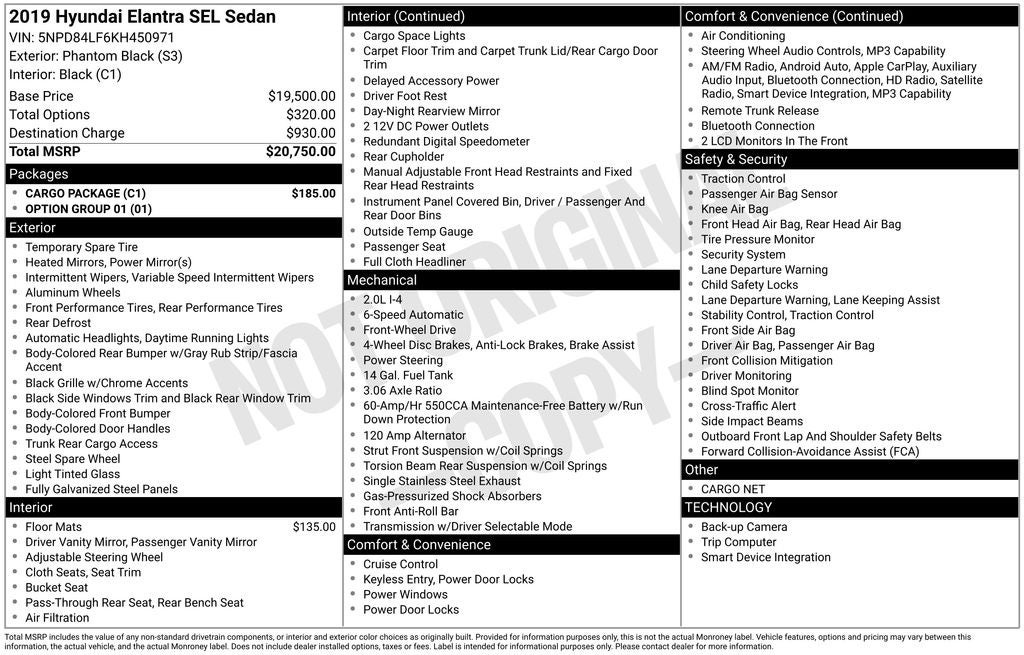 2019 Hyundai Elantra SEL