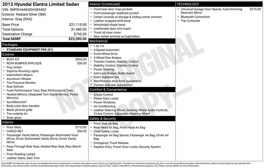 2013 Hyundai Elantra Limited