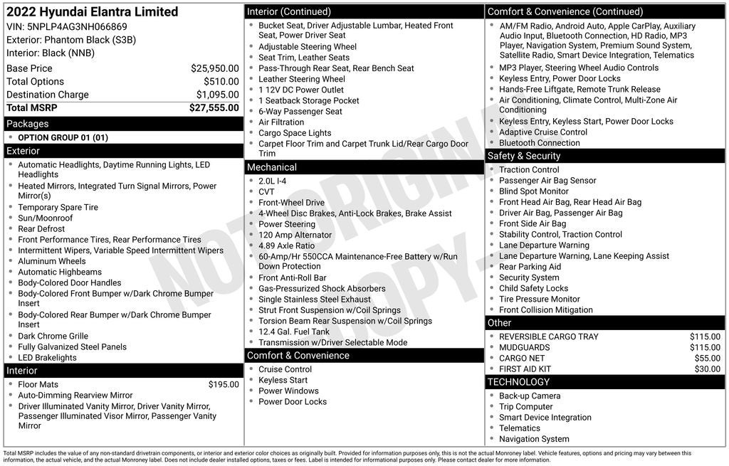 2022 Hyundai Elantra Limited