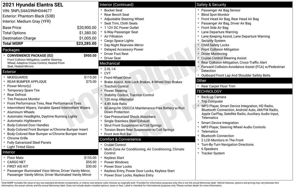 2021 Hyundai Elantra SEL