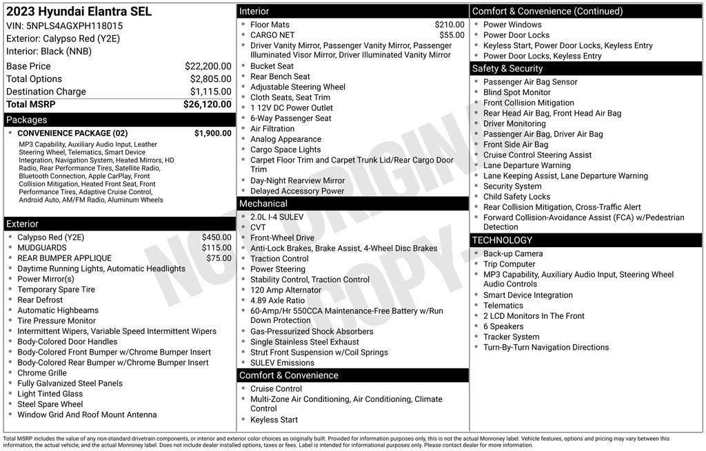 2023 Hyundai Elantra SEL